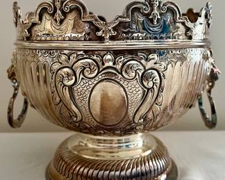 Crichton Bros. Monteith Sterling Bowl with handles 