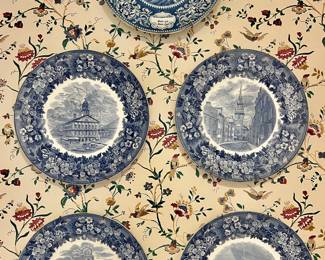 (5) Wedgewood Transferware Plates