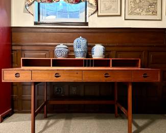Danish Modern Flip-Top Rosewood Partners Desk by Peter Lovig Neilsen