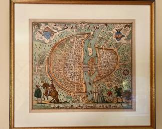 Framed Paris Map