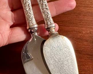(2) Kirk & Son Sterling Repousse Pie Servers