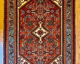 Scatter Rug (maroon, cream, navy, teal)