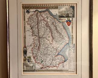 "Lincolnshire" Framed Map