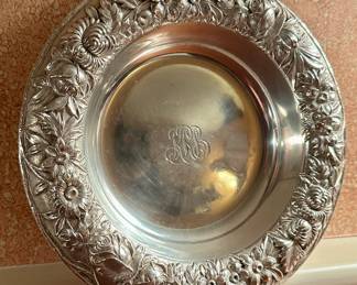 Kirk & Son Monogrammed Sterling Champagne/Wine Coaster