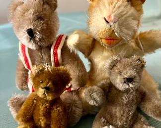 Vintage Miniature Stuffed Animals including Steiff