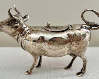 Sterling Silver Bull Creamer 