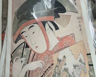 Assortment of Japanese Prints by Kitagawa Utamaro