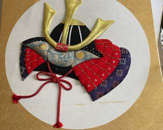 Japanese Samurai Warrior Helmet Wall Hanging