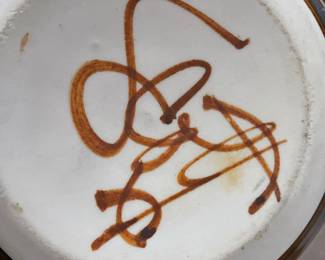 Sam Scott Blue, White & Blue Pottery Brushwork Vase