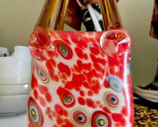 Multicolor Blown Glass Purse
