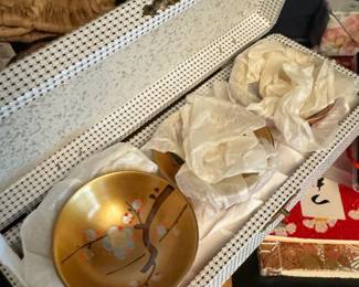 Set of Japanese Gold Lacquerware Bowls