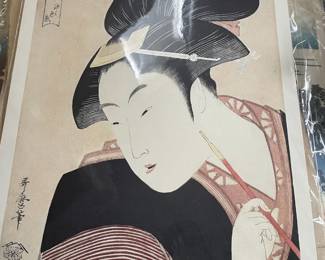 Assortment of Japanese Prints by Kitagawa Utamaro