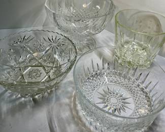 Vintage crystal bowls lot