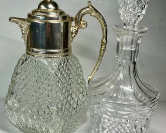 Vintage liqueur decanters