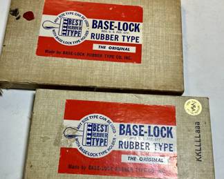 Two boxes Base-lock Rubber type print font