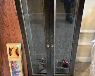 Black glass cabinetry