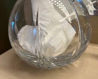 Crystal rose bowl - used here as an elegant tissue holder