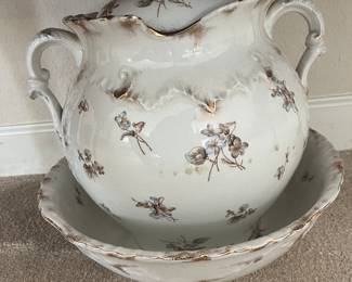 Antique wash Basin and water vessel 