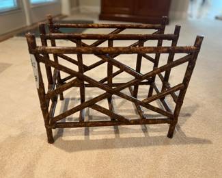 Tortoise Shell Finished Bamboo Magazine Rack