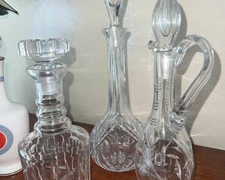 Collection of Crystal Decanters