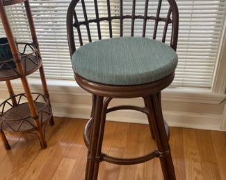 Single Rattan counter height bar stool