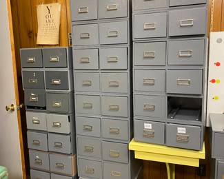 Filing cabinets and card files