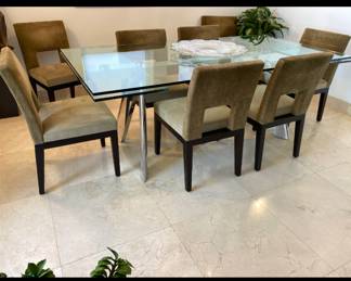 All 8 Chairs by Holly Hunt located in Naples & Arrangements can be made to bring to Miami