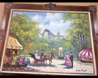 Vintage Signed Moret Oil Painting