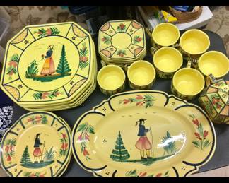 Vintage French Quimper Set