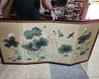 Handpainted 4 section wall hanging