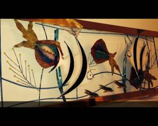 Vintage metal, long sculpture