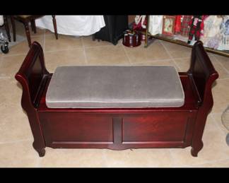 Wood Bench w/free cushion