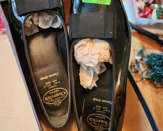 #314 Church's Men's Black Patent Leather Formal Wear Bow Loafers Size 13 $100.00
