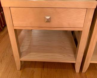 #155 Pier 1 Imports Blonde End Table22x22x24 w/1 drawer & Shelf $75.00