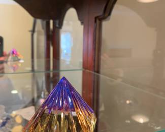 #24 Iridescent Glass Prism - 2" tall $20.00