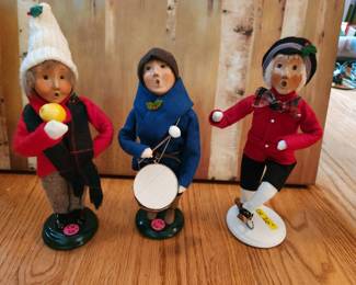#318 Set of 3 - Byers Choice (Boy with fruit - Drummer Boy - Boy in skates) $60.00