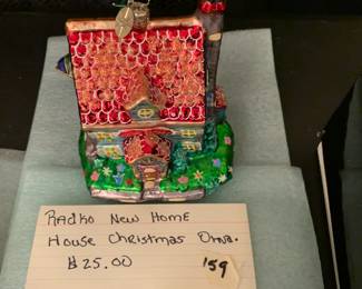 #160 Radko New Home House Christmas Ornament $25.00