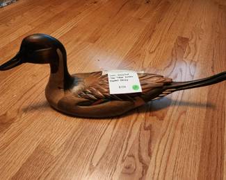 #306 Hand Carved Wood Duck Decoy Pintail - Artist Tom Taber $120.00