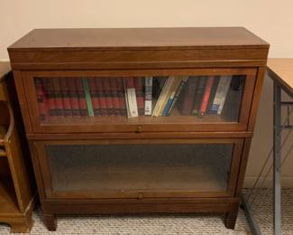 #86 2 Wood Barrister Bookcase -34x11.5x34 $200.00
