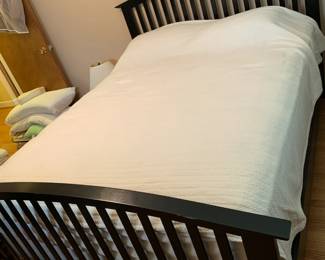 #3 Black Wood Bedframe Queen $175.00
#4 Queen Sealy Mattress/Box springs $100.00