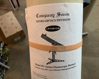 #95 Company 7 Astro-optics Model RV dynascope w/stand $450.00