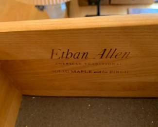 #55 Ethan Allen Cabinet w/Hutch Top w/2 door & 2 wood Shelves w/3 door & 2 drawers on Bottom - 48x19x32.5 - top 36Hx13Dx38T $125.00