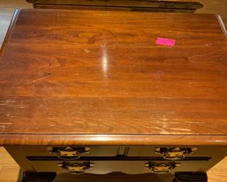 #63 Pennsylvania House Side Table w/2 drawers (as is finish) - 24x16x24 $75.00