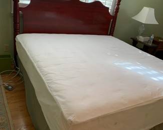 #1 King Wood Headboard w/Hollywood Frame (has crack as is) $75.00