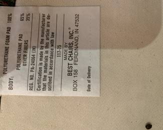 #7 Best Chair - Emerald Green Wingback w/Wood Legs $75.00
#8 Best Chair - Emerald Green Wingback w/Wood Legs $75.00