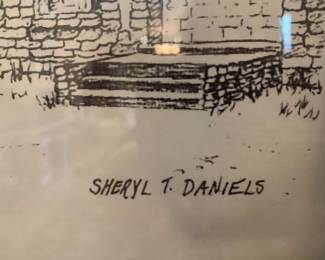 #46 Pen & Ink Prints of Local Huntsville Area by Sheryl T. Daniels - set of 4 $100.00