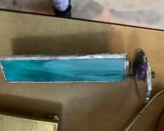 #100 Aqua Stained Glass Kaleidoscope $25.00