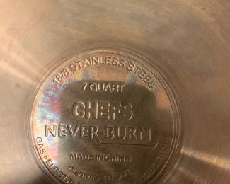 #144 Chefs Stainless Steel Stock Pot - 7 qt. $25.00