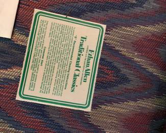 #73 Ethan Allen Burgundy/Navy/Cream Sofa - 80" Long $75.00