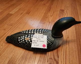 #308 Hand Carved Wood Duck Decoy Loom 1988-89 Limited Ed. - Artist Randy Tull $125.00